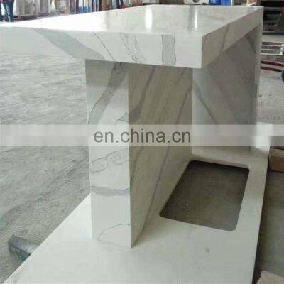 Crystal White Quartz Countertop Slabs photo-5