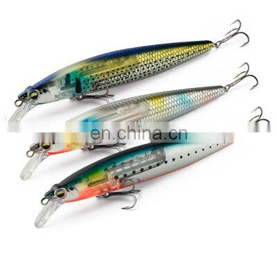 JOHNCOO Floating Minnow 130mm 18.5g Long Casting Hard Bait Flash Blade Wobbler Fishing Lure Sea Bass Lure