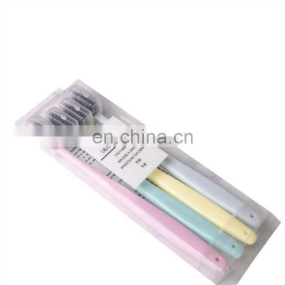 Eco Friendly Wholesale 4 pack Charcoal Toothbrush Wheat Straw Toothbrush