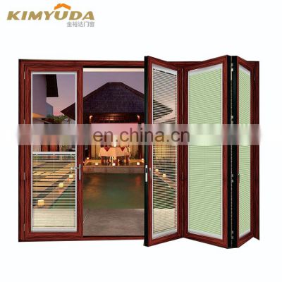 JYD restaurant slide folding door high quality Aluminum Bi-folding Doors