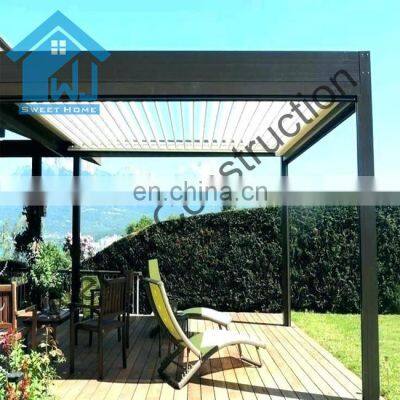 Outdoor Aluminium Waterproof Louver Roof Cover Gazebo Motorized Pergola Carport