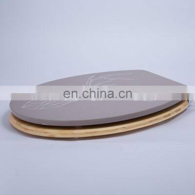 Polyresin Glitter Zinc Alloy Hinge Round Toilet Seat Polyresin Toilet Seat Toilet Glittery photo-3