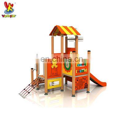 HDPE Theme Interactive Games Wooden Slide Amusement Park Kids Outdoor Playground Equipment