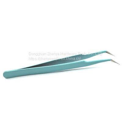 Professional Eyelash Grafting Tweezers High Precision Eyelash Hairdresser Special Flowering Tool Clip Blue photo-4