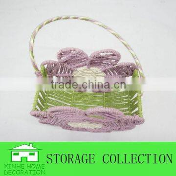 Flower-shape Handmade Paper Decoration Colorful Baskets photo-4