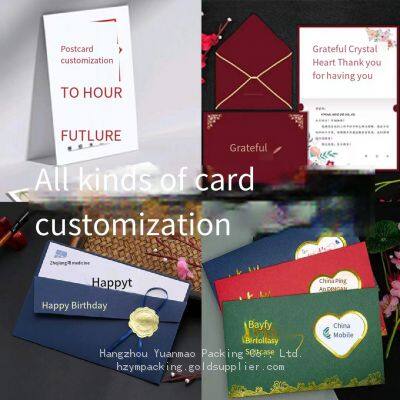 Customized Employee Birthday Greeting Cards Creative Corporate Business Thank You Invitations Premium Sense Christmas Wishes Small Cards