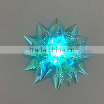 Glitter Blue Star Butterfly Ribbon Bow with Batterfy and Changing Colors for gift packing