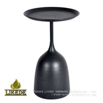 Iron Metal Bedside Table for Black Tea and Coffee Elegant Furniture Legs