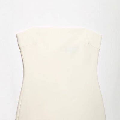 Fashionable and Casual Fluffy Hem Silk Mesh Short Dress for Women photo-2