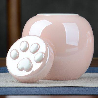 Cat Urn for Ashes Beautiful Ceramic Keepsake