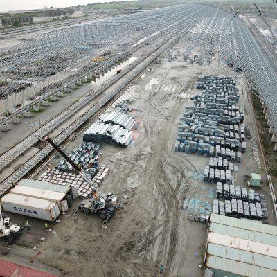 Steel Space Frame Coal Storages Steel Structure Cost - Effective and Large - Span Coal Sheds. photo-5