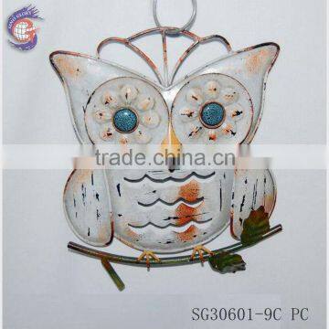 home decorative metal owl wall hanging art