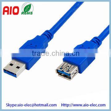 blue high grade USB3.0 A type male to A type female,USB3.0 plug to jack printer cable