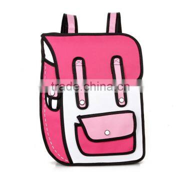 2d 3d cartoon bags school backpack