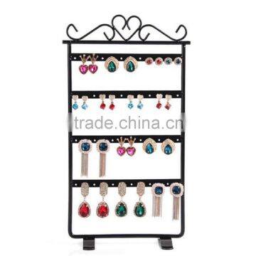 walden crafts 2015,48 Hole Earrings Jewelry Display Rack Metal Stand Holder Showcase (Black)