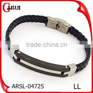 best selling products stainless steel clasp bio magnetic bracelet man leather bracelets