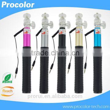 Multi-angle rotation laser with wired selfie stick for mobiles