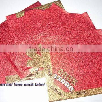 aluminium foil beer bottle neck labels