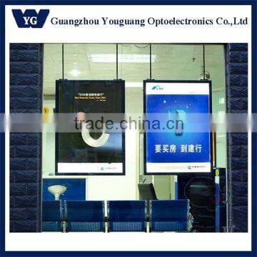 Ceiling hang light box with aluminum extrusion snap frame