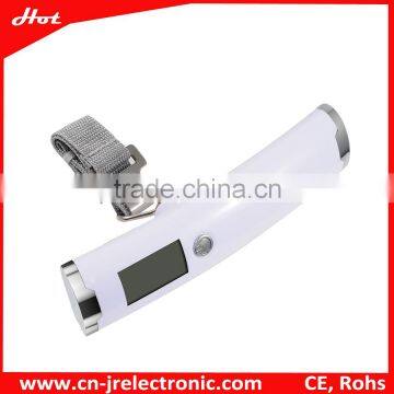 2015 christmas gift 50kg white portable digital luggage scale travel scale handy scale