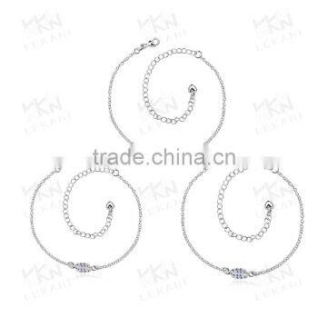 SPA013 925 Silver Plated Jewelry Brass Design Anklet photo-6