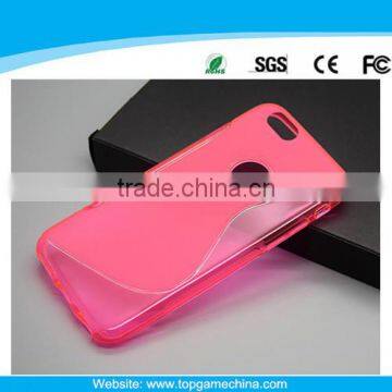 2014 new arrival S shape tpu case for iphone 6 cell phone case
