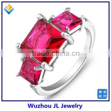 2016 Ruby 5# Big Corundum Stone 925 Silver Ring Fashion Jewelry