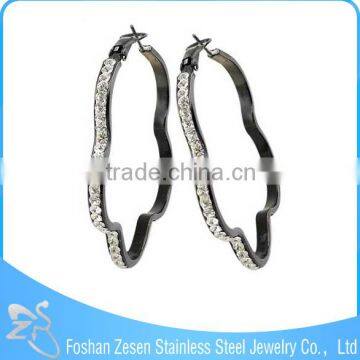 ZS17107 Surgical Steel Black Metal Earring Wholesale Latest Gorgeous Star Earrings photo-6