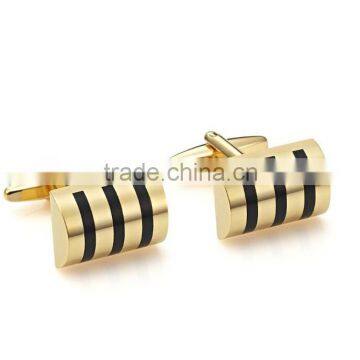 Amazing Stainless Steel Whiskey Chic Gold Cufflinks for Men in a Nice Box