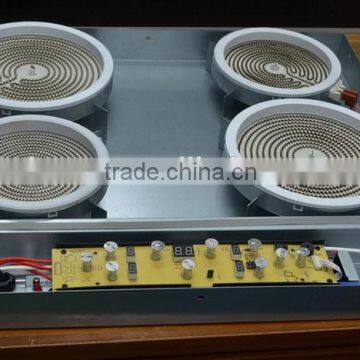 Touch screen high temperature build-in infrared ceramic cooker, radiant cooktops in 4 burners