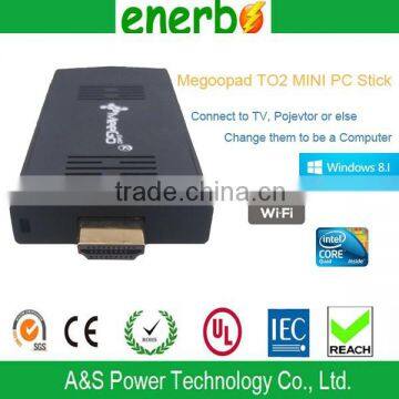 New Products 2015 Innovative Product Meegopad T02 PC Stick Portable Smart Mini PC Windows TV BOX HD Graphic 2G/32G Storage