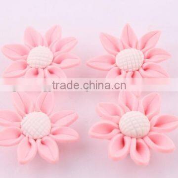 Wholesale !! Rainbow handmade polymer clay flower,clay flower beads for DIY fashion jewelrys!! Cheapest!! !!