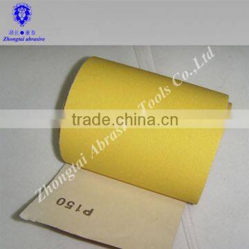 Hot seller yellow quartz sand cloth roll,C-weight paper,10cm*50m,P46-600