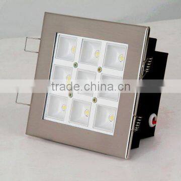 9W zinc alloy square smd led ceiling light