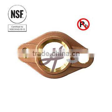 NSF-61 lead free brass or bronze water meter flange for AWWA meter