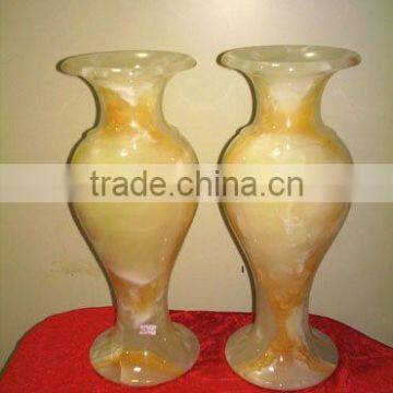 Yellow Marble Stone Vase