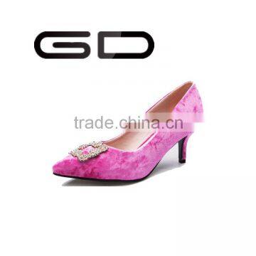 GDSHOE New design spring dress high heel shoes sexy suede shoe for wholesale