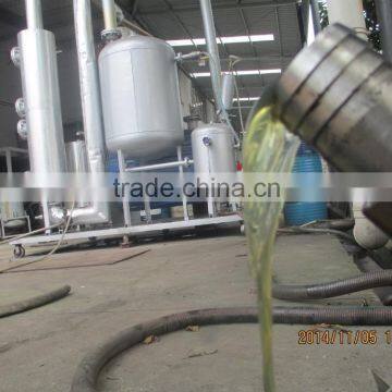 Waste oil distillation to diesel machine by Vacuum pressure