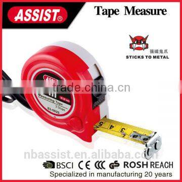 red color 5m length wothout stop tape measure promotional pocket carpenters measuring tools