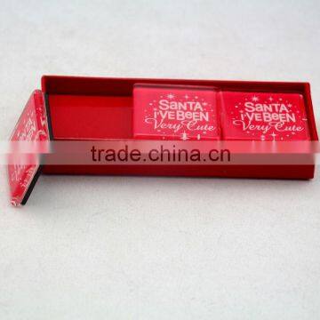 Custom design hot sale transparent crystal glass fridge magnet/fridge sticker for promotional gifts