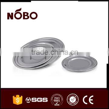 Stainless Steel Round Pudding Plate Circle Tray photo-5