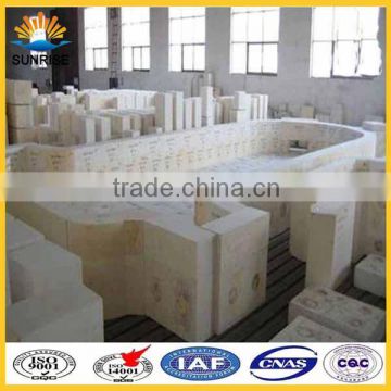 Brick Factory Fused Cast AZS ER 1681 for Glass Furnace Tank Bottom