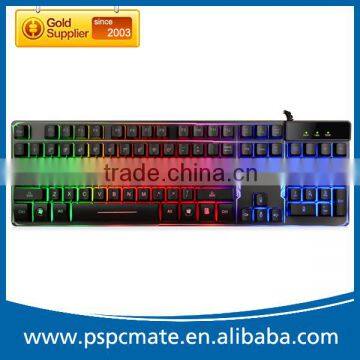 USB Wired Multi-color Illuminated LED Backlit Gaming Keyboard