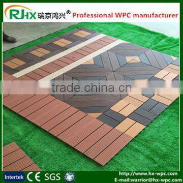 Wpc Interlocking Decking Tiles With Extruded Plastic Composite Decking Floor photo-3
