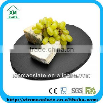 black slate stone serving plate natural slate stone plate round slate plate                        
                                                Quality Choice