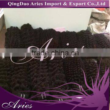 2016 Great Unprocessed Malaysian Human Hair Kinky Curly Malaysian Virgin Hair Weave
