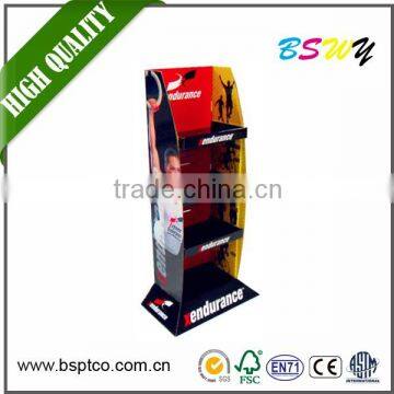 China company supply good quality handmade cardboard display stand for cricket bat