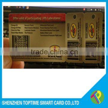 High quality printing PDF417 PVC barcode key tag