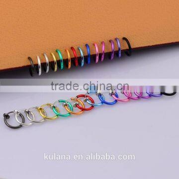 Dongguan Direct Supply Nickel Free Rainbow Fake Plastic Nose Rings