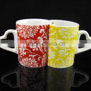 YF28021 ceramic hug mug with print